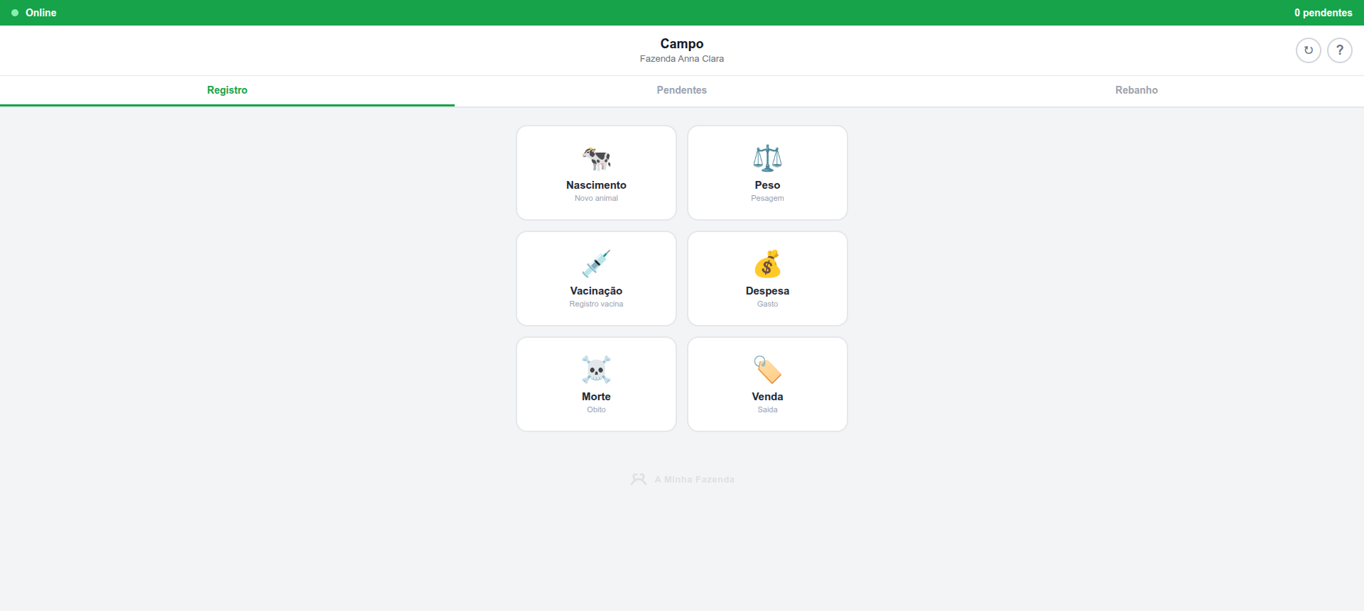 Campo offline no celular